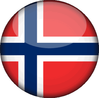 Round Norway Europe Flags 