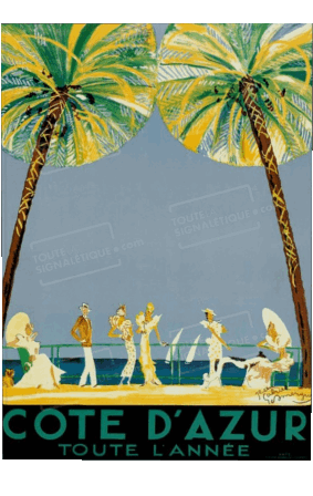 Cote d&#039;azur-Cote d&#039;azur France Cote d Azur Retro Poster - Orte Humor -  Fun 