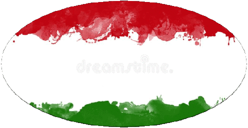 Ovale Hongrie Europe Drapeaux 