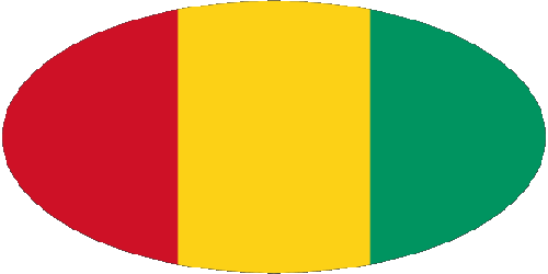 Oval 01 Guinea África Banderas 