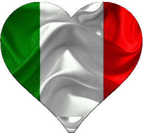 Cuore Nazionale Italia Europa Bandiere 