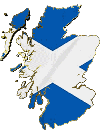 Carta Geografica Scozia Europa Bandiere 