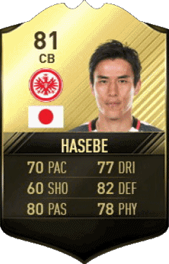 Makoto Hasebe Japon F I F A - Joueurs Cartes Jeux Vidéo Multi Média 