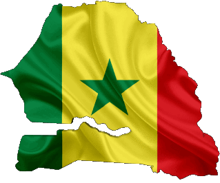 Carta Geografica Senegal Africa Bandiere 