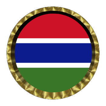 Round - Rings Gambia Africa Flags 