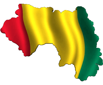 Map Guinea Africa Flags 
