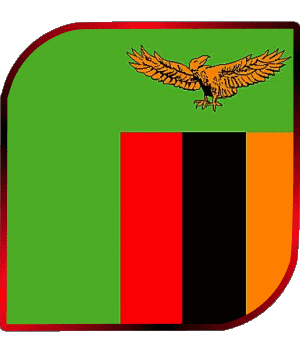Carré Zambie Afrique Drapeaux 
