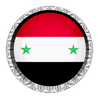 Rund - Ringe Syrien Asien Fahnen 