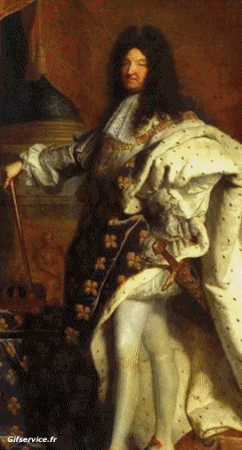 Portrait of Louis XIV-Portrait of Louis XIV Eindämmung Covid Kunst Nachbildungen Getty Herausforderung  - Hyacinthe Rigaud Maler Künstler Morphing - Sehen Sie aus wie Humor -  Fun 