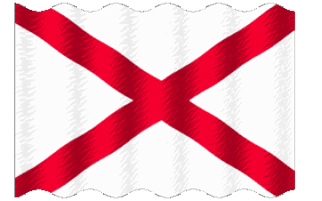 Ondulation Alabama U.S.A - Etats Amériques Drapeaux 