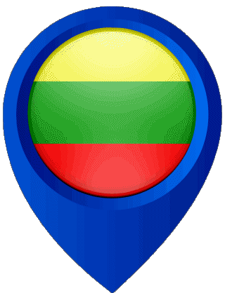 Location Pin Lithuania Europe Flags 