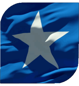 Square Somalia Africa Flags 