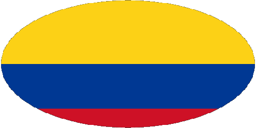 Oval 01 Colombia América Banderas 