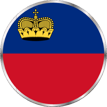 Tondo Liechtenstein Europa Bandiere 