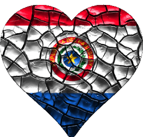 Cuore Paraguay America Bandiere 