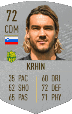 Rene Krhin Slovénie F I F A - Joueurs Cartes Jeux Vidéo Multi Média 