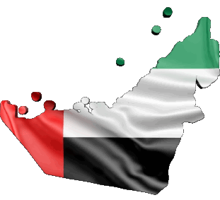 Map United Arab Emirates Asia Flags 