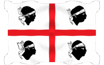 Welligkeit Sardegna Italien Europa Fahnen 