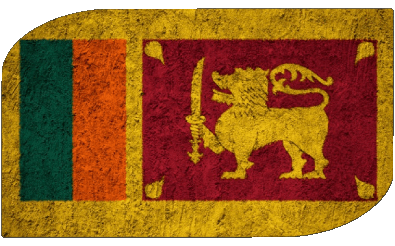 Rechteck Sri Lanka Asien Fahnen 