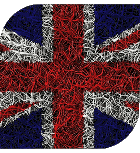 Quadrato UK Europa Bandiere 