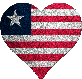 Herz Liberia Afrika Fahnen 