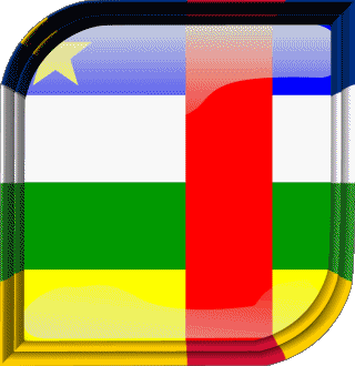 Carré Centrafrique Afrique Drapeaux 