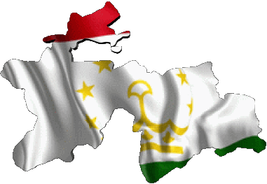 Mapa Tayikistán Asia Banderas 