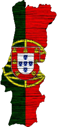 Map Portugal Europe Flags 