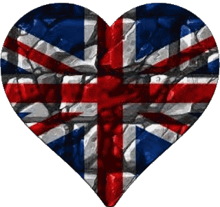 Coeur Royaume Uni Europe Drapeaux 