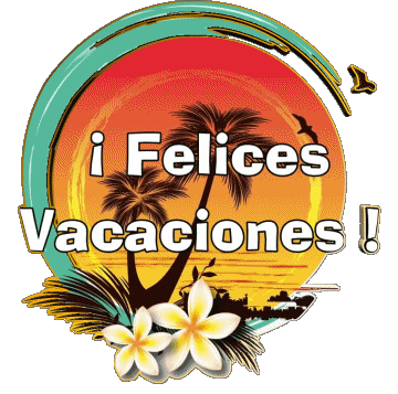 01 Fond Transparent Felices Vacaciones Espagnol Messages 