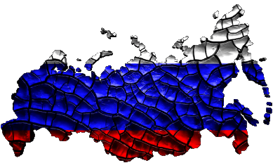 Karte Russland Europa Fahnen 