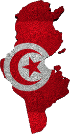 Carte Tunisie Afrique Drapeaux 