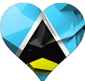 Corazón Santa lucía América Banderas 