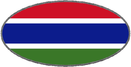 Oval 01 Gambia África Banderas 