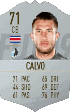 Francisco Calvo Costa Rica F I F A - Giocatori carte Videogiochi Multimedia 