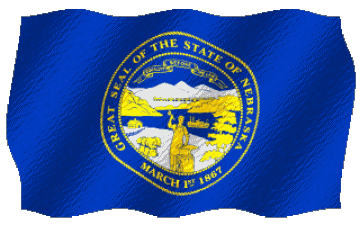 Ondulación Nebraska U.S.A - Estados América Banderas 