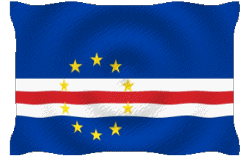 Ondulación Cabo Verde África Banderas 
