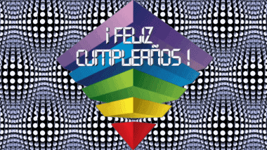 004 Animierter Hintergrund Abstracto - Geométrico Feliz Cumpleaños Spanisch Nachrichten 