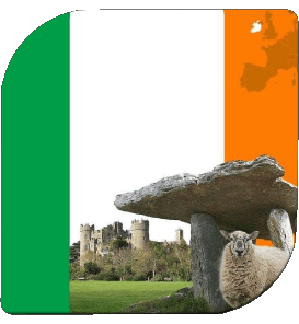 Square Ireland Europe Flags 