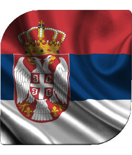 Quadrato Serbia Europa Bandiere 