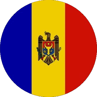 Tondo Moldova Europa Bandiere 