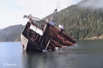 Unfall - Laufen auf Grund Boote Transport Humor -  Fun 