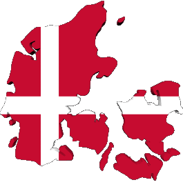 Map Denmark Europe Flags 