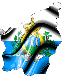 Carta Geografica San Marino Europa Bandiere 