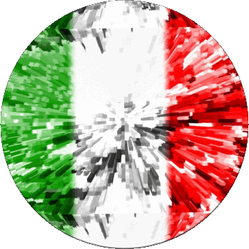 Tondo Nazionale Italia Europa Bandiere 