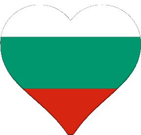 Heart Bulgaria Europe Flags 