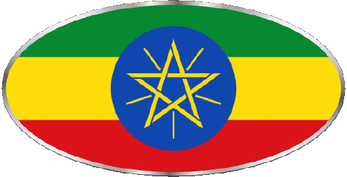 Ovale 01 Etiopia Africa Bandiere 