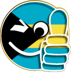 Smiley - OK Bahamas Amériques Drapeaux 