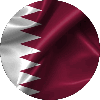 Rond Qatar Asie Drapeaux 