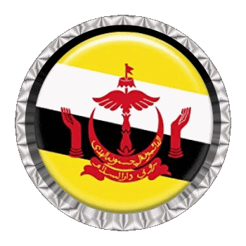Rond - Anneaux Brunei Asie Drapeaux 